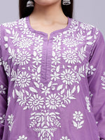 Load image into Gallery viewer, Seva Chikan Hand Embroidered Muslin Lucknowi Chikankari Kurta