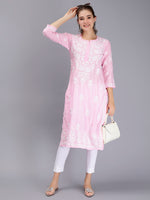 Load image into Gallery viewer, Seva Chikan Hand Embroidered Muslin Lucknowi Chikankari Kurta