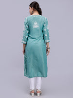 Load image into Gallery viewer, Seva Chikan Hand Embroidered Muslin Lucknowi Chikankari Kurta