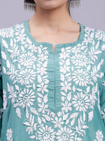 Load image into Gallery viewer, Seva Chikan Hand Embroidered Muslin Lucknowi Chikankari Kurta