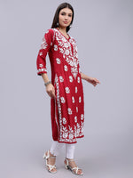 Load image into Gallery viewer, Seva Chikan Hand Embroidered Muslin Lucknowi Chikankari Kurta