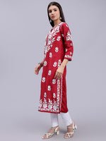 Load image into Gallery viewer, Seva Chikan Hand Embroidered Muslin Lucknowi Chikankari Kurta