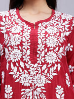 Load image into Gallery viewer, Seva Chikan Hand Embroidered Muslin Lucknowi Chikankari Kurta