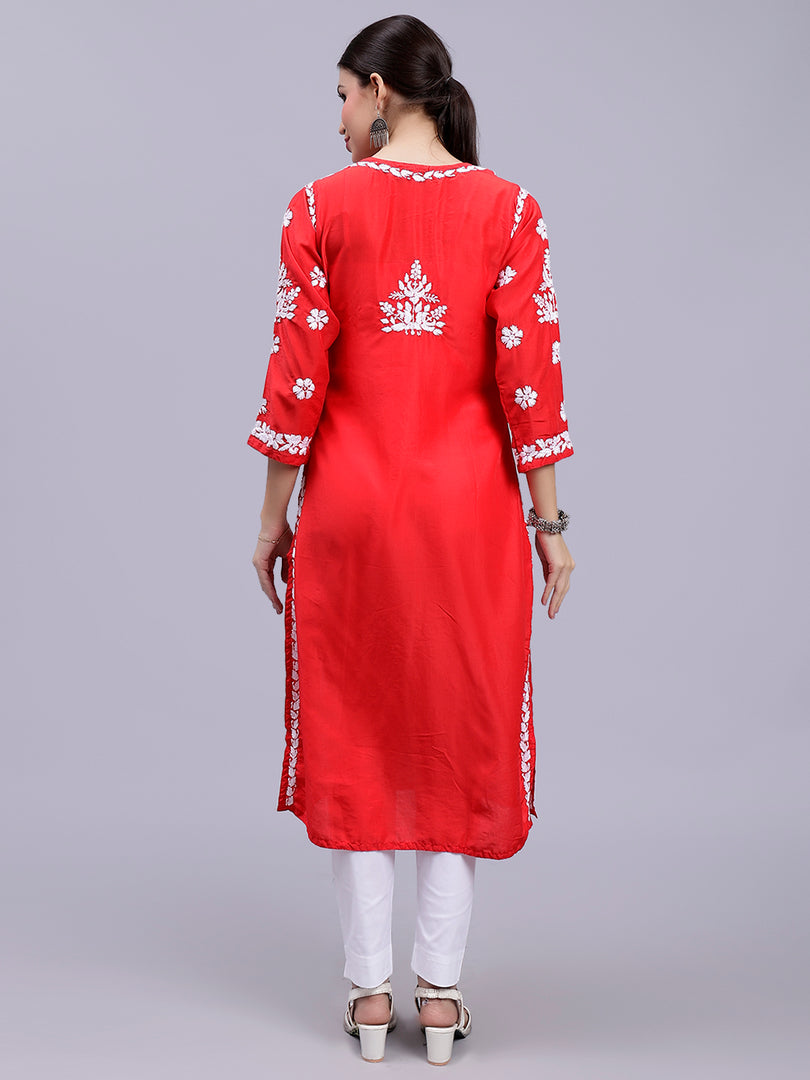 Seva Chikan Hand Embroidered Muslin Lucknowi Chikankari Kurta