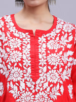 Load image into Gallery viewer, Seva Chikan Hand Embroidered Cotton Blend Lucknowi Chikankari Kurta
