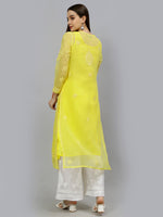 Load image into Gallery viewer, Seva Chikan Hand Embroidered Georgette Chikankari Kurta With Matching Slip