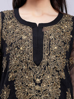 Load image into Gallery viewer, Seva Chikan Hand Embroidered Georgette Lucknowi Chikankari Kurta With Slip