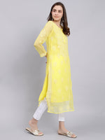 Load image into Gallery viewer, Seva Chikan Hand Embroidered Georgette Lucknowi Chikankari Kurta With Slip