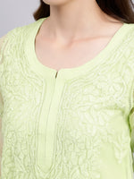 Load image into Gallery viewer, Seva Chikan Hand Embroidered Georgette Lucknowi Chikankari Kurta With Slip