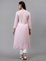 Load image into Gallery viewer, Seva Chikan Hand Embroidered Modal Cotton Lucknowi Chikankari Kurta
