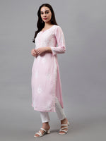 Load image into Gallery viewer, Seva Chikan Hand Embroidered Modal Cotton Lucknowi Chikankari Kurta