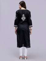 Load image into Gallery viewer, Seva Chikan Hand Embroidered Terivoil Cotton Lucknowi Chikankari Kurta