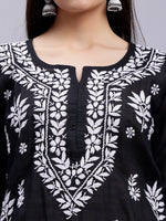 Load image into Gallery viewer, Seva Chikan Hand Embroidered Terivoil Cotton Lucknowi Chikankari Kurta