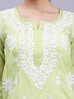 Load image into Gallery viewer, Seva Chikan Hand Embroidered Terivoil Cotton Lucknowi Chikankari Kurta