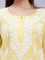 Load image into Gallery viewer, Seva Chikan Hand Embroidered Terivoil Cotton Lucknowi Chikankari Kurta