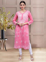 Load image into Gallery viewer, Seva Chikan Hand Embroidered Mal-Mal Lucknowi Chikankari Kurta
