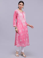 Load image into Gallery viewer, Seva Chikan Hand Embroidered Mal-Mal Lucknowi Chikankari Kurta