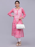 Load image into Gallery viewer, Seva Chikan Hand Embroidered Mal-Mal Lucknowi Chikankari Kurta
