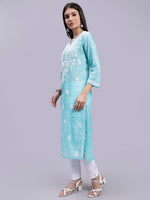 Load image into Gallery viewer, Seva Chikan Hand Embroidered Mal-Mal Lucknowi Chikankari Kurta