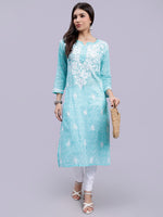 Load image into Gallery viewer, Seva Chikan Hand Embroidered Mal-Mal Lucknowi Chikankari Kurta
