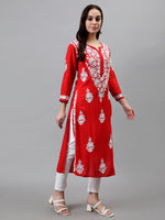 Load image into Gallery viewer, Seva Chikan Hand Embroidered Modal Cotton Lucknowi Chikankari Kurta