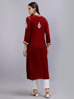 Load image into Gallery viewer, Seva Chikan Hand Embroidered Modal Cotton Lucknowi Chikankari Kurta