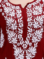 Load image into Gallery viewer, Seva Chikan Hand Embroidered Modal Cotton Lucknowi Chikankari Kurta