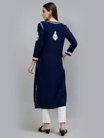 Load image into Gallery viewer, Seva Chikan Hand Embroidered Modal Cotton Lucknowi Chikankari Kurta