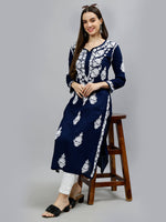 Load image into Gallery viewer, Seva Chikan Hand Embroidered Modal Cotton Lucknowi Chikankari Kurta