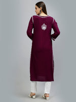 Load image into Gallery viewer, Seva Chikan Hand Embroidered Rayon Lucknowi Chikankari Kurta