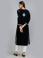 Load image into Gallery viewer, Seva Chikan Hand Embroidered Rayon Lucknowi Chikankari Kurta