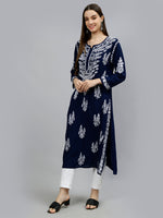 Load image into Gallery viewer, Seva Chikan Hand Embroidered Modal Cotton Lucknowi Chikankari Kurta
