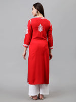 Load image into Gallery viewer, Seva Chikan Hand Embroidered Modal Cotton Lucknowi Chikankari Kurta