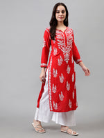 Load image into Gallery viewer, Seva Chikan Hand Embroidered Modal Cotton Lucknowi Chikankari Kurta