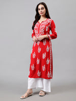 Load image into Gallery viewer, Seva Chikan Hand Embroidered Modal Cotton Lucknowi Chikankari Kurta