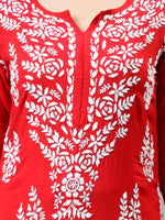 Load image into Gallery viewer, Seva Chikan Hand Embroidered Modal Cotton Lucknowi Chikankari Kurta