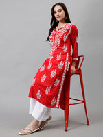 Load image into Gallery viewer, Seva Chikan Hand Embroidered Modal Cotton Lucknowi Chikankari Kurta