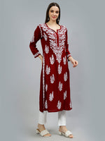 Load image into Gallery viewer, Seva Chikan Hand Embroidered Modal Cotton Lucknowi Chikankari Kurta