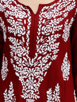 Load image into Gallery viewer, Seva Chikan Hand Embroidered Modal Cotton Lucknowi Chikankari Kurta