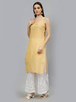 Load image into Gallery viewer, Seva Chikan Hand Embroidered Georgette Chikankari Kurta With Matching Slip