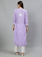Load image into Gallery viewer, Seva Chikan Hand Embroidered Muslin Lucknowi Chikankari Kurta