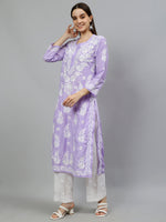 Load image into Gallery viewer, Seva Chikan Hand Embroidered Muslin Lucknowi Chikankari Kurta