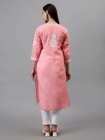 Load image into Gallery viewer, Seva Chikan Hand Embroidered Terivoil Cotton Lucknowi Chikankari Kurta