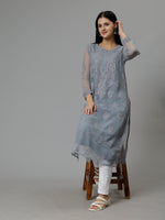 Load image into Gallery viewer, Seva Chikan Hand Embroidered Georgette Lucknowi Chikankari Kurta