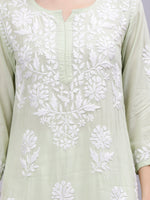 Load image into Gallery viewer, Seva Chikan Hand Embroidered Modal Cotton Lucknowi Chikankari Kurta