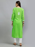 Load image into Gallery viewer, Seva Chikan Hand Embroidered Modal Cotton Lucknowi Chikankari Kurta