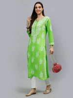 Load image into Gallery viewer, Seva Chikan Hand Embroidered Modal Cotton Lucknowi Chikankari Kurta