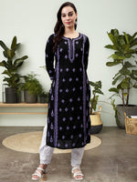 Load image into Gallery viewer, Seva Chikan Hand Embroidered Cotton Lucknowi Chikankari Kurta