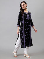 Load image into Gallery viewer, Seva Chikan Hand Embroidered Cotton Lucknowi Chikankari Kurta