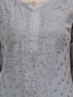 Load image into Gallery viewer, Seva Chikan Hand Embroidered Georgette Lucknowi Chikankari Kurta